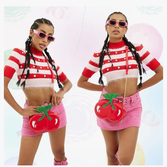 Vibrant Red Cherry Crossbody Bag - Picture 3 of 9